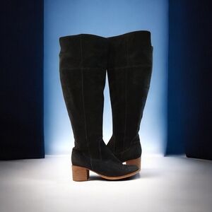 Marc Fisher Epic black suede over-the-knee Heeled Boot Womens Size 7.5 M